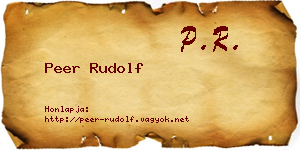 Peer Rudolf névjegykártya