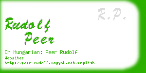 rudolf peer business card